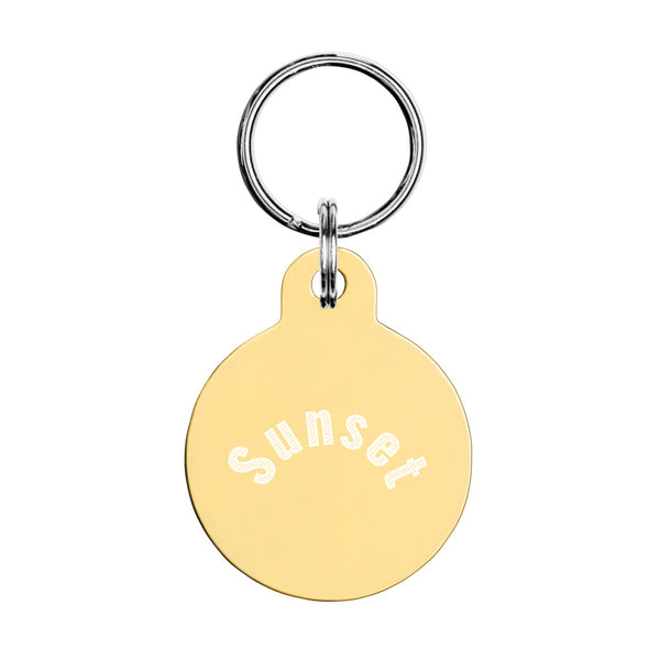 Sunset Engraved pet ID tag